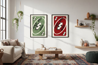 Love You More UNO Reverse Card Vintage Wall Art Poster Print