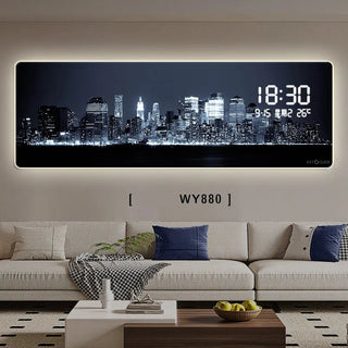 Luxury Famous Buildings Digital Wall Clock – Decorative Timepiece-GraffitiWallArts.com
