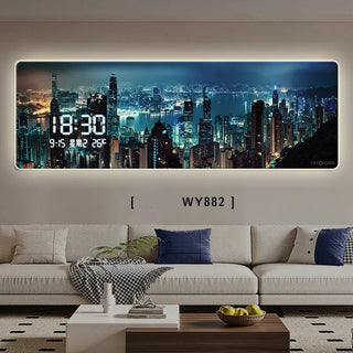 Luxury Famous Buildings Digital Wall Clock – Decorative Timepiece-GraffitiWallArts.com
