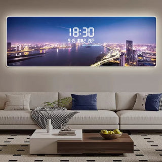 Luxury Famous Buildings Digital Wall Clock – Decorative Timepiece-GraffitiWallArts.com