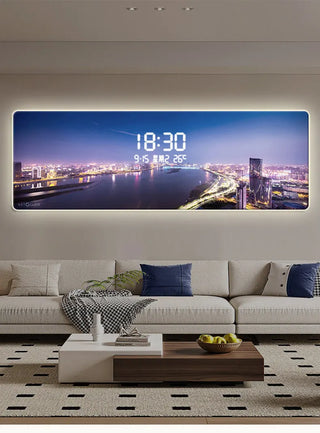 Luxury Famous Buildings Digital Wall Clock – Decorative Timepiece-GraffitiWallArts.com