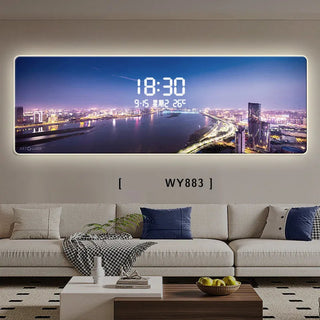 Luxury Famous Buildings Digital Wall Clock – Decorative Timepiece-GraffitiWallArts.com