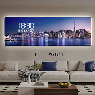 Luxury Famous Buildings Digital Wall Clock – Decorative Timepiece-GraffitiWallArts.com