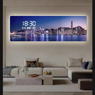 Luxury Famous Buildings Digital Wall Clock – Decorative Timepiece-GraffitiWallArts.com