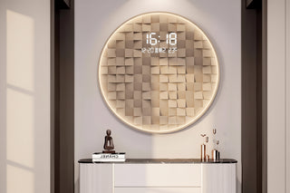 Luxury Gradient Square LED Wall Clock – Modern Silent Metal Timepiece-GraffitiWallArts.com