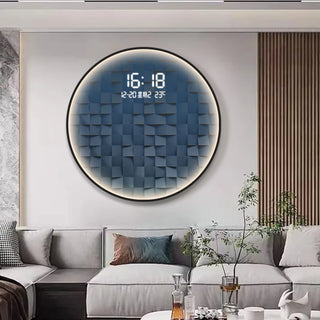 Luxury Gradient Square LED Wall Clock – Modern Silent Metal Timepiece-GraffitiWallArts.com
