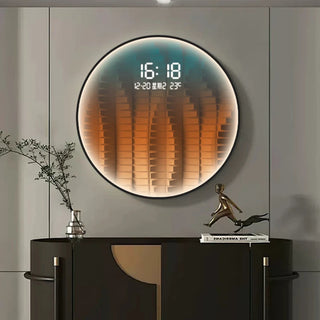 Luxury Gradient Square LED Wall Clock – Modern Silent Metal Timepiece-GraffitiWallArts.com