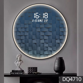 Luxury Gradient Square LED Wall Clock – Modern Silent Metal Timepiece-GraffitiWallArts.com