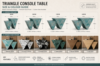 Luxury Synthetic Marble Console Table – Entryway Table-Graffitiwallarts