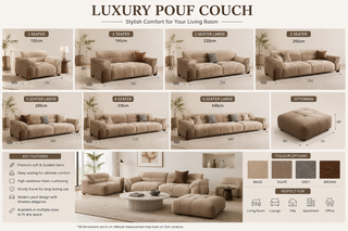 Luxus Pouf Couch – Stilvoller Komfort für Ihr Wohnzimmer