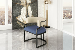Luxury Style Leather Dining Chair – Metal Frame Reception &amp; Salon Chair