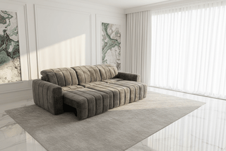 Luxury Recliner Extendable Sofa Bed Set with Remote Control
