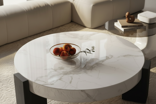 Couchtisch „Marmor Orchidee“ – Echter Kunstmarmor, verschiedene Größen
