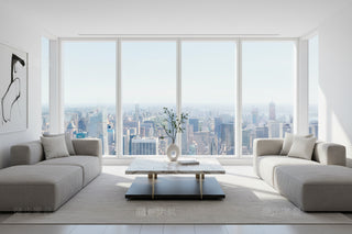 Marble Coffee Table – Post-Modern Gold U-Frame Legs