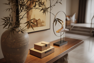 Mid-Century Solid Wood Console Table