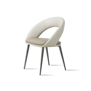 Minimalist Curve Arch Dining Chair – Modern Metal Carbon Steel Frame-Graffitiwallarts.com