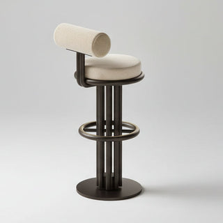 Minimalist Italian Thick Gauge Bar Stool for Kitchen Counter – Heavy Duty Metal Frame-GraffitiWallArts.com