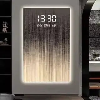 Minimalist LED Doorway Wall Art Clock – Hallway Decorative Panel - GraffitiWallArts.com
