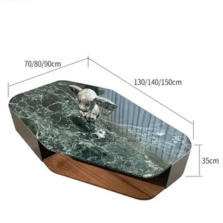 Minimalist Marble Coffee Table – Living Room Center Table - GraffitiWallArts.com