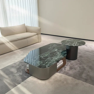 Minimalist Marble Coffee Table – Living Room Center Table - GraffitiWallArts.com