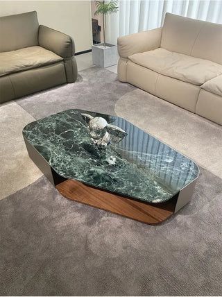 Minimalist Marble Coffee Table – Living Room Center Table - GraffitiWallArts.com