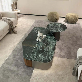 Minimalist Marble Coffee Table – Living Room Center Table - GraffitiWallArts.com