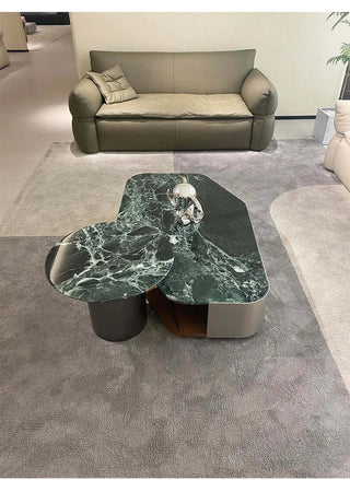 Minimalist Marble Coffee Table – Living Room Center Table - GraffitiWallArts.com