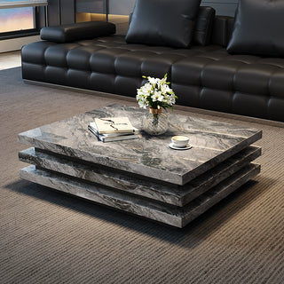 Minimalistic Italian Layered Marble Coffee Table – Modern Luxury Centerpiece-Graffitiwallarts.com
