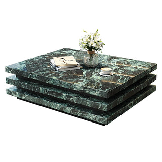 Minimalistic Italian Layered Marble Coffee Table – Modern Luxury Centerpiece-Graffitiwallarts.com