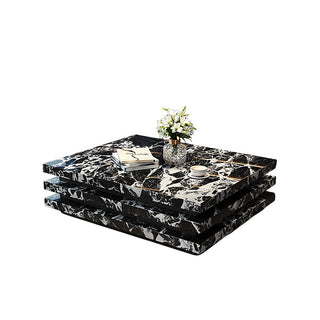 Minimalistic Italian Layered Marble Coffee Table – Modern Luxury Centerpiece-Graffitiwallarts.com