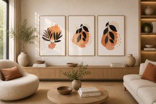 Modern Abstract Leaf Geometry Wall Art-Graffitiwallarts.com