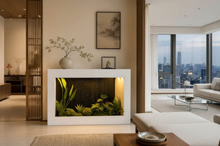 Modern Minimalist Entryway Cabinet with Flowing Water Feature