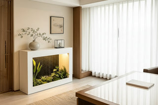Modern Minimalist Entryway Cabinet with Flowing Water Feature