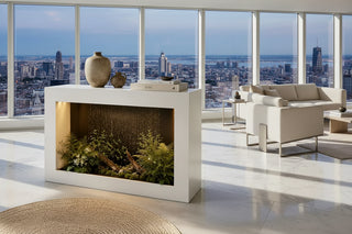 Modern Minimalist Entryway Cabinet with Flowing Water Feature