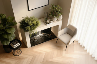 Modern Minimalist Floor-Standing Water Feature with Self-Circulating Pump