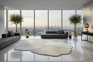 Modern Minimalist Italian Style Handmade Wool Rug | Luxury Irregular Rug-GraffitiWallarts