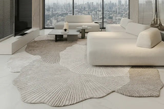 Modern Minimalist Italian Style Handmade Wool Rug | Luxury Irregular Rug-GraffitiWallarts
