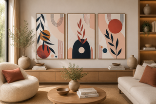 Modern Organic Shapes Canvas Wall Art Set-Graffitiwallarts.com