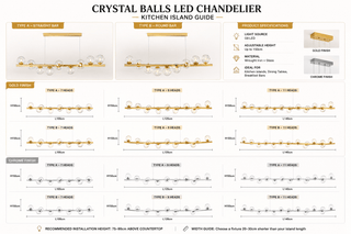 Modern Long Glass Ball Chandelier with G9 LED – 7, 9 & 11 Heads, Dimmable