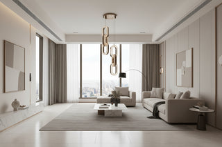 Modern Crystal Stairwell Chain Loops Chandelier Ceiling Light