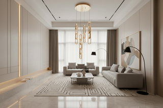 Modern Crystal Stairwell Chain Loops Chandelier Ceiling Light