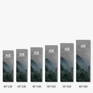 Morning Smog Forest Digital Wall Clock – Scenic LED Decorative Panel
