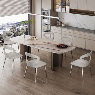 Nappa Leather Full Coverage Dining Chairs – Modern Luxury Comfort-Graffitiwallarts.com