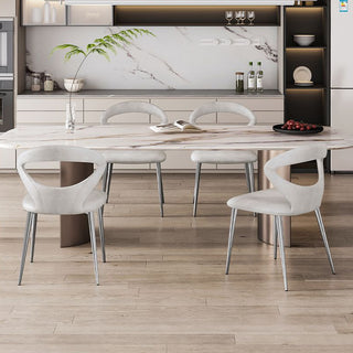 Nappa Leather Full Coverage Dining Chairs – Modern Luxury Comfort-Graffitiwallarts.com