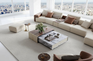 Natural Marble Coffee Table Set
