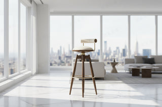 Nordic Solid Wood Bar Stool 
