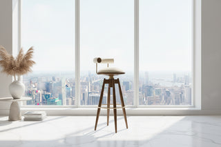 Nordic Solid Wood Bar Stool 