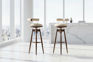 Nordic Solid Wood Bar Stool 