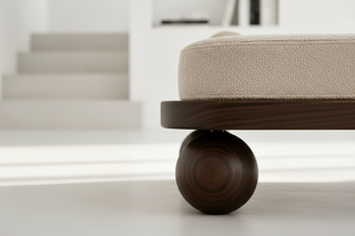 Nordic Solid Wood Upholstered Long Bench