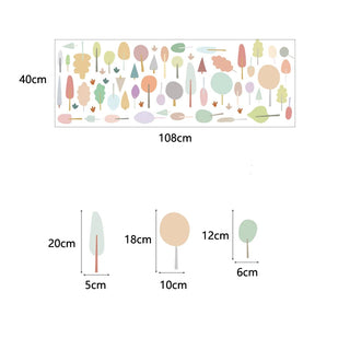 Nordic Tree Wall Decal Set Kids Room Stickers